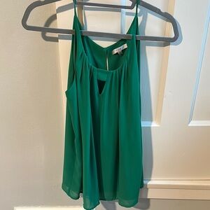Green Asymmetrical Cut Out Camisole